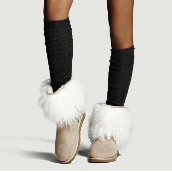 UGG Lida Boots in Seal Grey with Sheepskin and Mongolian Fur - Picture 3 of 15